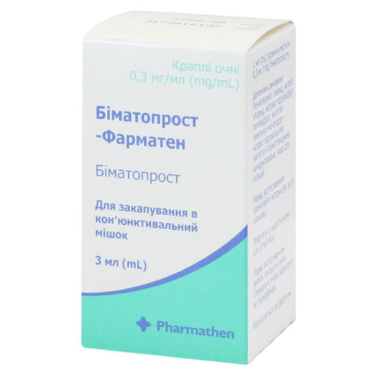 Биматопрост-фарматен капли глазные 0.3 мг/мл 3 мл